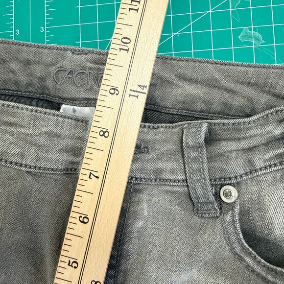 CACHE Skinny Jeans Rhinestone Detail Women’s 8 Gray Silver Stretch - Picture 11 of 11